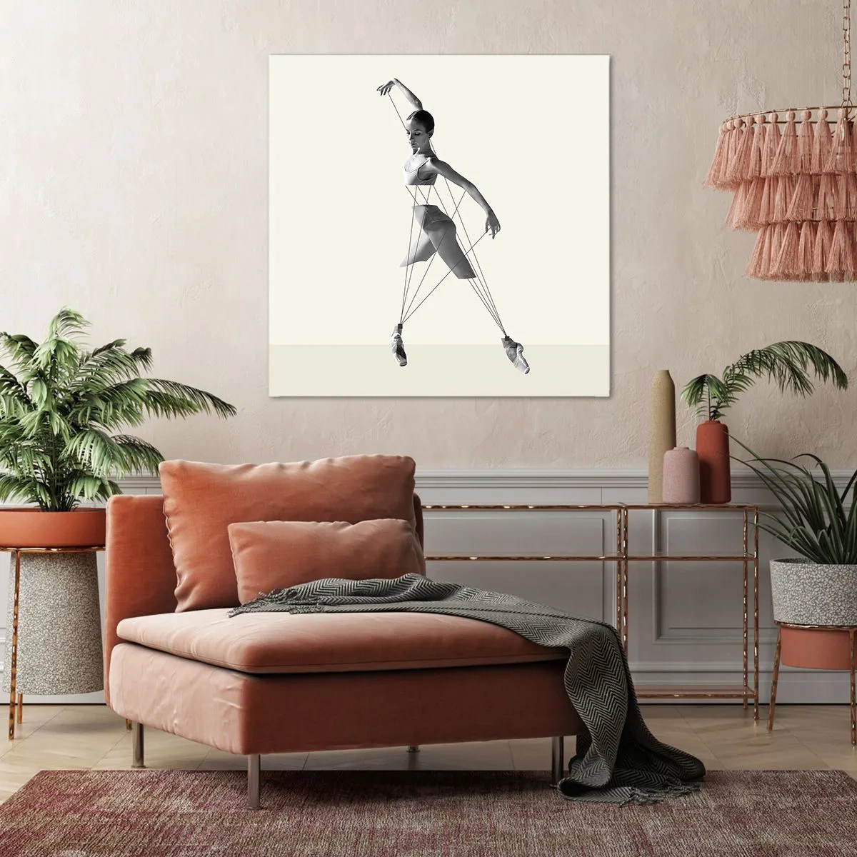 Canvastavla - Bild på duk - I världens teater - 50x50 cm