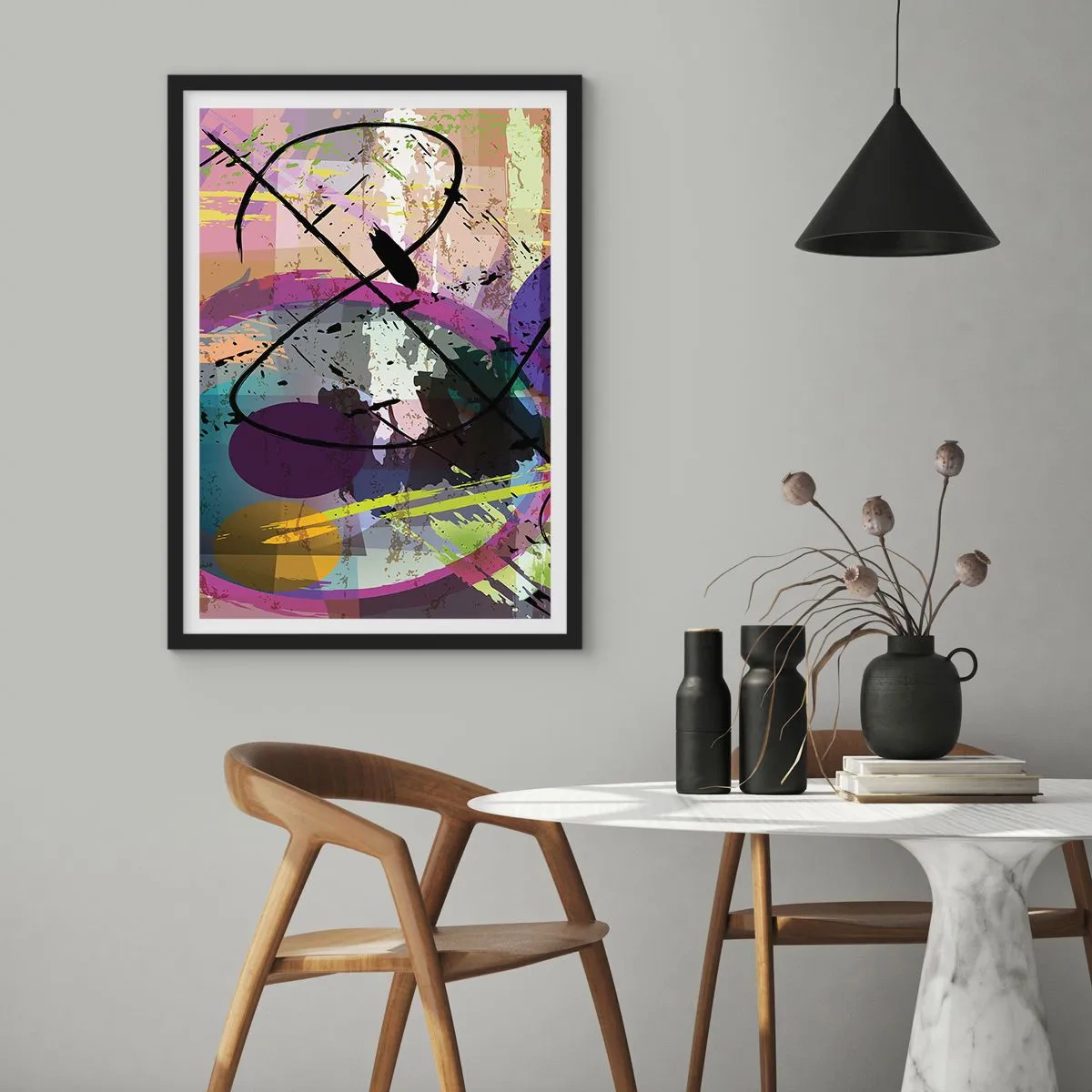 Affisch i svart ram - Rakt fram eller runt - 61x91 cm