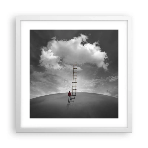 Affisch i vit ram - Allt är möjligt - 40x40 cm