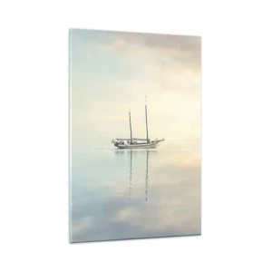 Glastavla - Bild på glas - I ett hav av tystnad - 80x120 cm