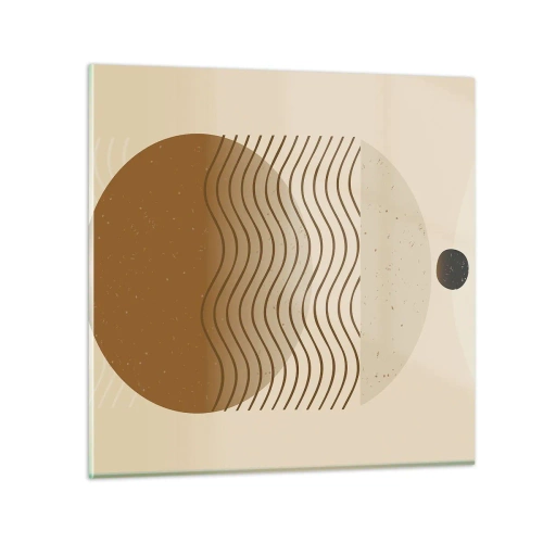 Glastavla - Bild på glas - Om geometriska figurers ursprung - 70x70 cm