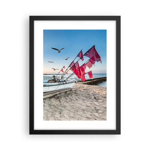 Affisch i svart ram - Välförtjänt vila - 30x40 cm