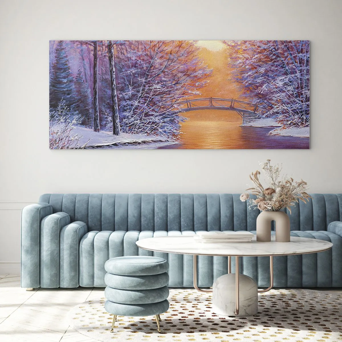 Glastavla - Bild på glas - Låt oss mötas här - 120x50 cm