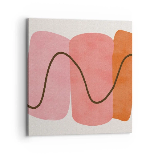 Canvastavla - Bild på duk - Formernas mjuka rörelse - 70x70 cm