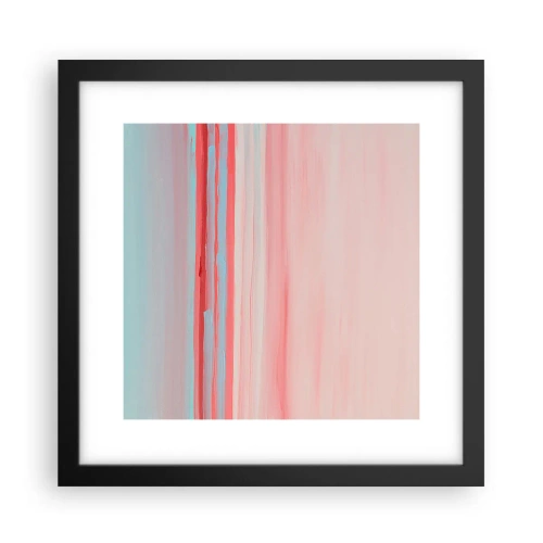 Affisch i svart ram - Abstraktion i gryningen - 30x30 cm