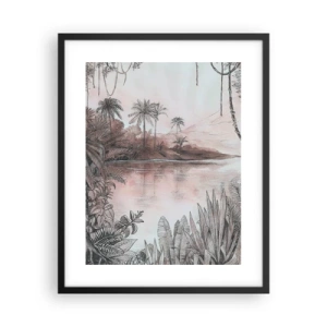 Affisch i svart ram - En upptäcktsresandes dagbok från 1800-talet - 40x50 cm