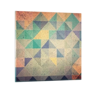 Glastavla - Bild på glas - Trianglarnas republik - 50x50 cm