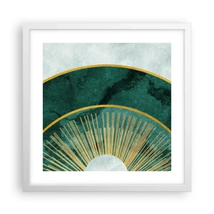 Affisch i vit ram - Ett annorlunda solsystem - 40x40 cm