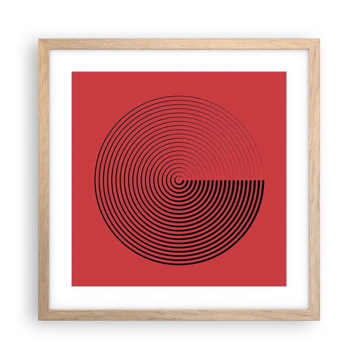Affisch i ram av ljusek - Cirkulär rörelse - 40x40 cm