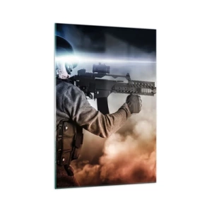 Glastavla - Bild på glas - Helt enkelt en hjälte - 70x100 cm