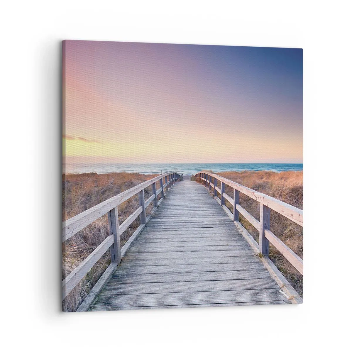 Canvastavla - Bild på duk - Kvällssken i Östersjön - 50x50 cm