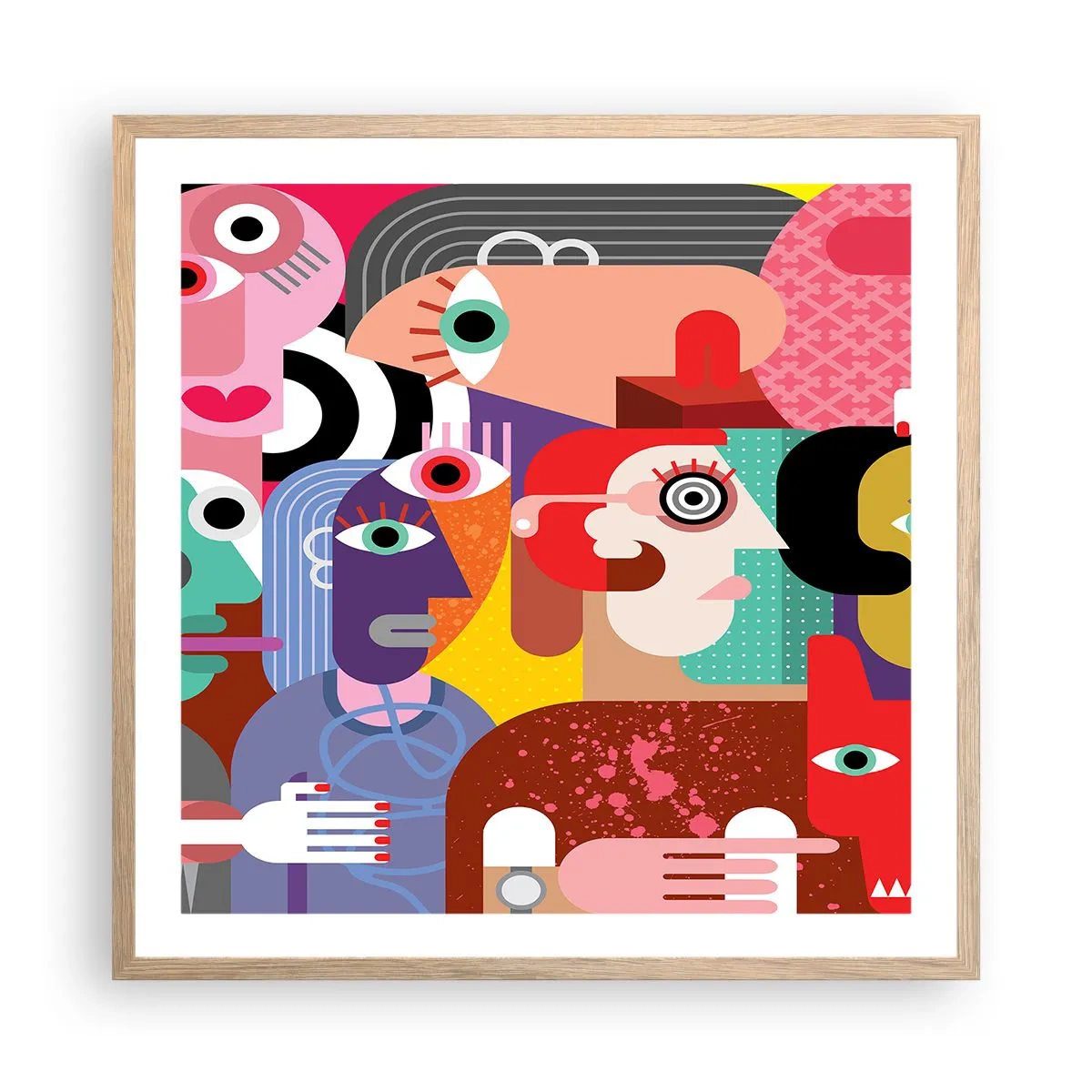 Affisch i ram av ljusek - Vi är från Picasso - 60x60 cm