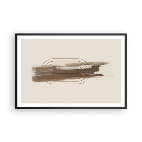 Affisch i svart ram - Grå blåst - 91x61 cm