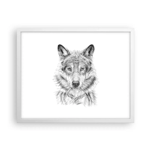 Affisch i vit ram - En född ledare - 50x40 cm
