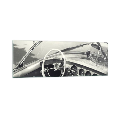 Glastavla - Bild på glas - Väder för de rika - 90x30 cm