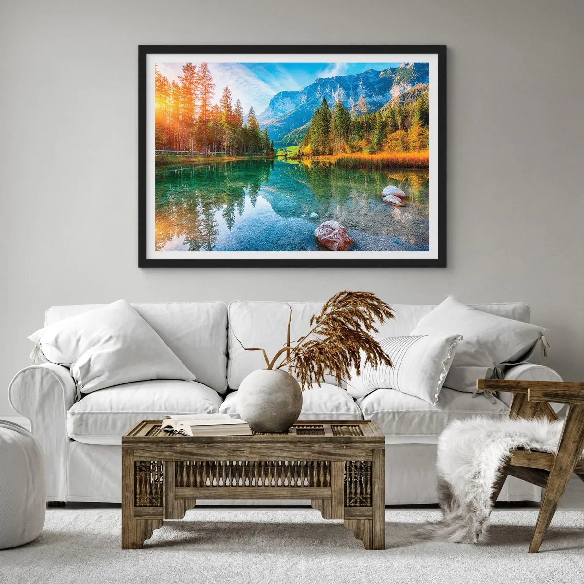 Affisch i svart ram - Höstens mildhet - 100x70 cm