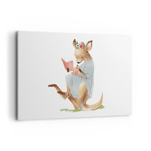 Canvastavla - Bild på duk - Mamma, läs för mig - 120x80 cm