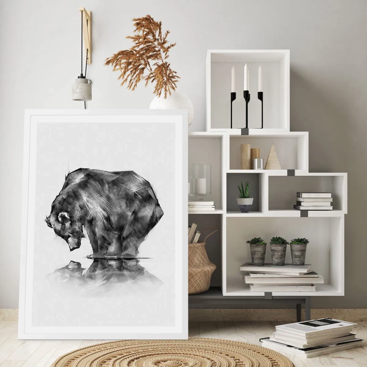 Affisch i vit ram - Roligt att se någon närstående - 50x70 cm