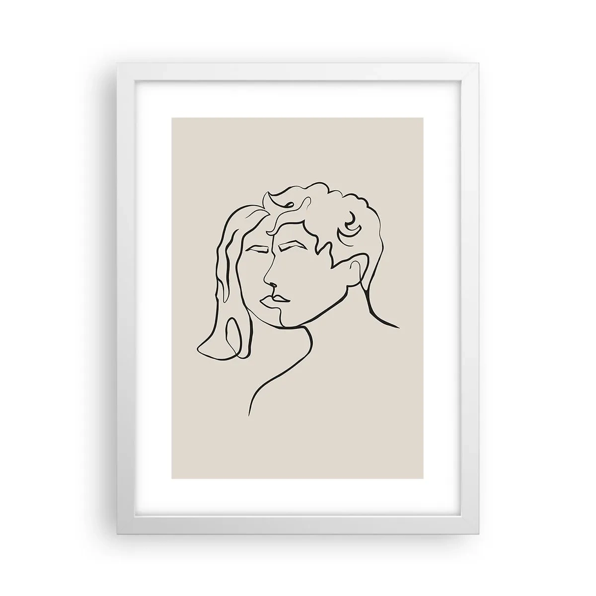 Affisch i vit ram - Och enighet har blivit - 30x40 cm