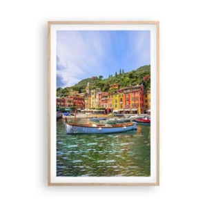Affisch i ram av ljusek - Italiensk förmiddag - 61x91 cm