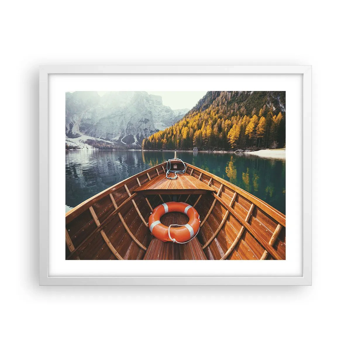 Affisch i vit ram - Utflykt i fjällen - 50x40 cm