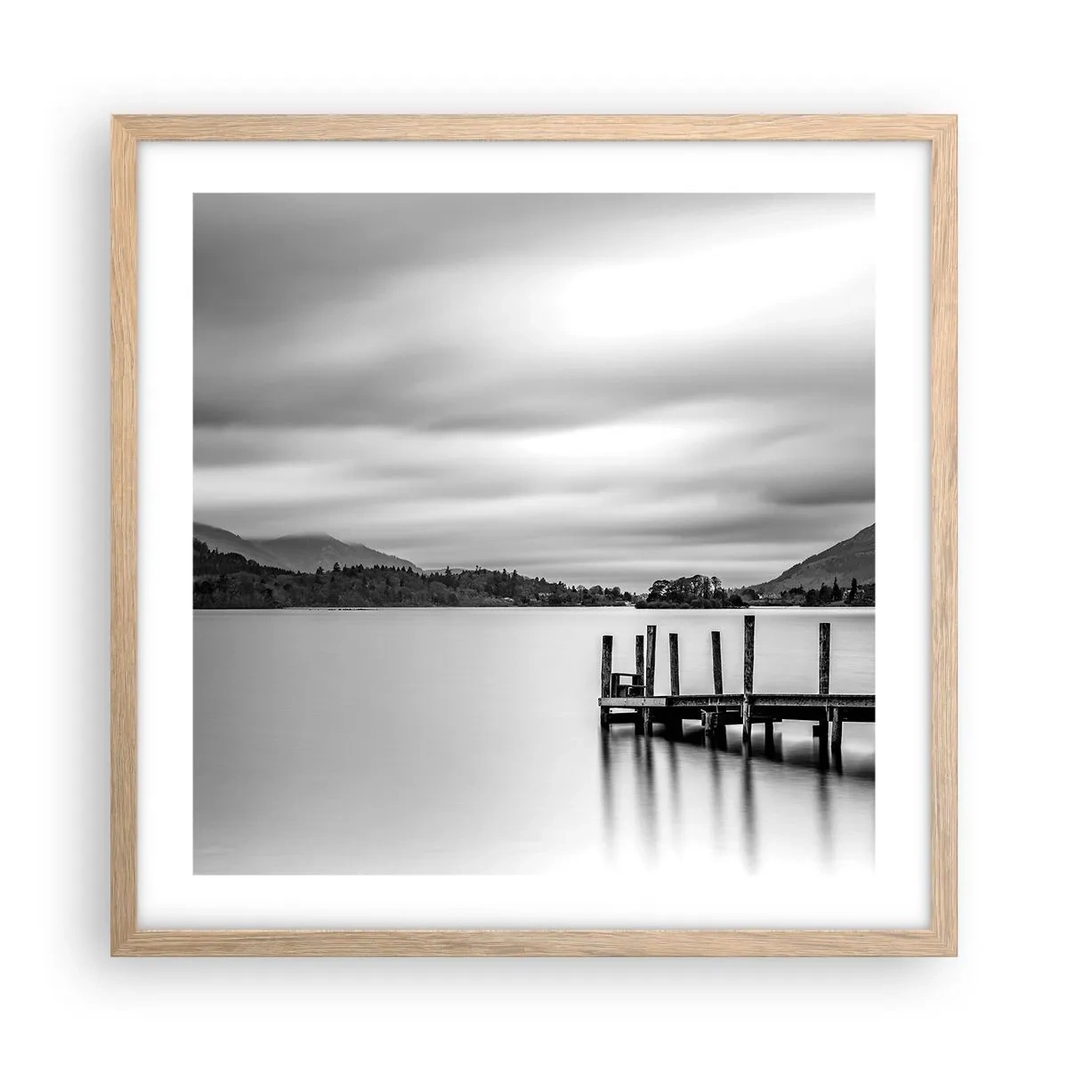 Affisch i ram av ljusek - Mildhet och styrka - 50x50 cm