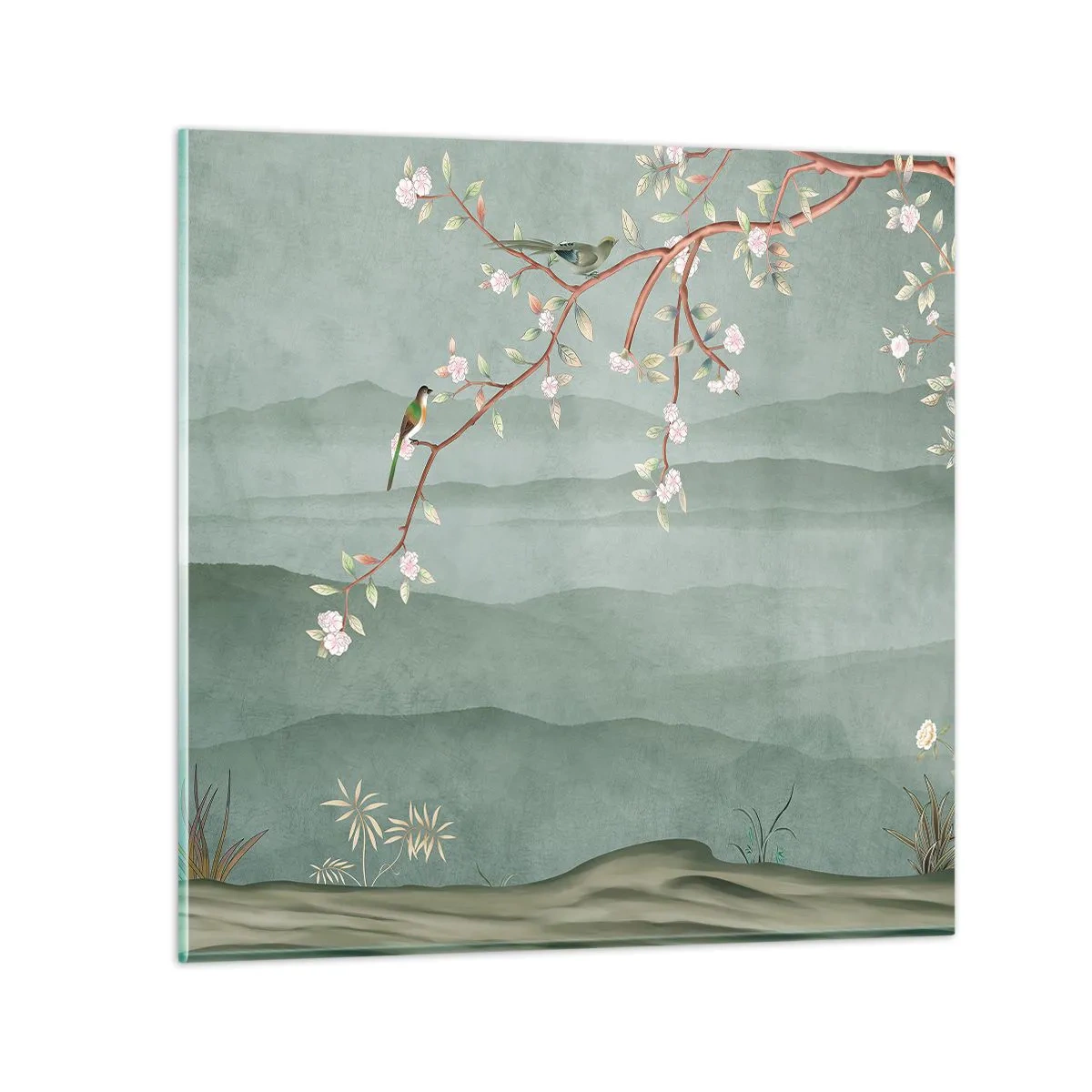 Glastavla - Bild på glas - Vår, ah, det är du - 50x50 cm