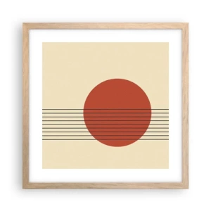 Affisch i ram av ljusek - Cirkel och linjer - 40x40 cm