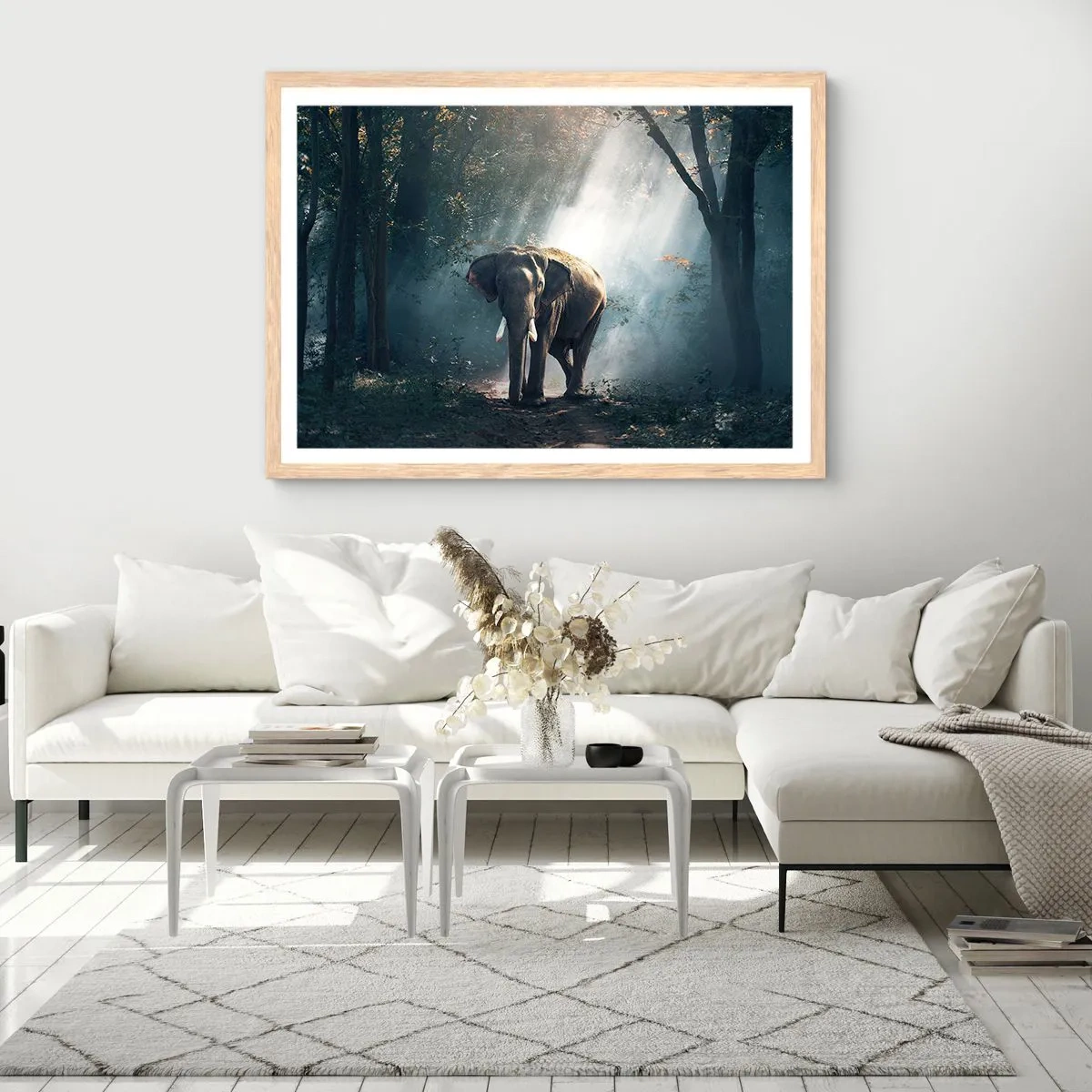 Affisch i ram av ljusek - Lugn promenad - 40x30 cm