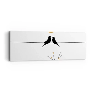 Canvastavla - Bild på duk - Näktergalens kväll - 90x30 cm