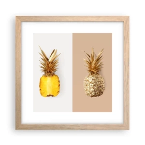 Affisch i ram av ljusek - Ananas för oss - 30x30 cm