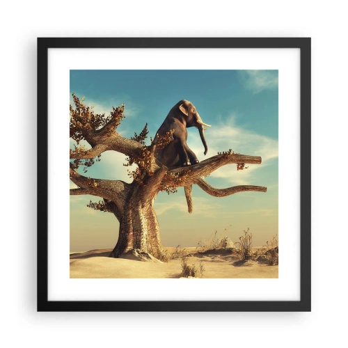 Affisch i svart ram - Ny synvinkel - 40x40 cm