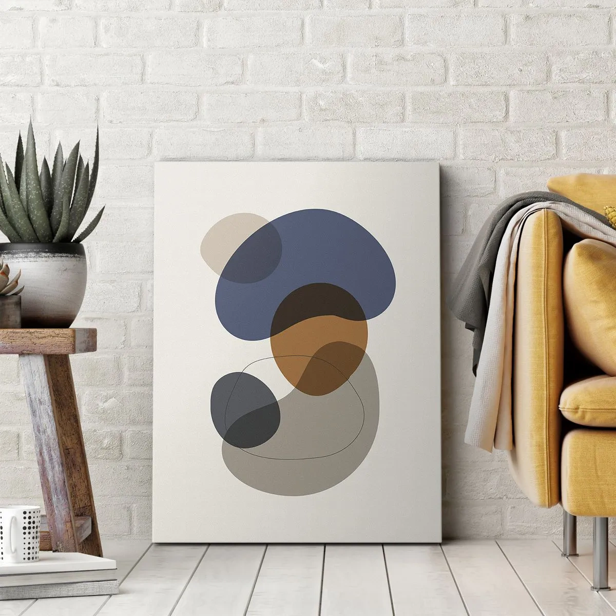 Canvastavla - Bild på duk - Färgernas droppar - 65x120 cm