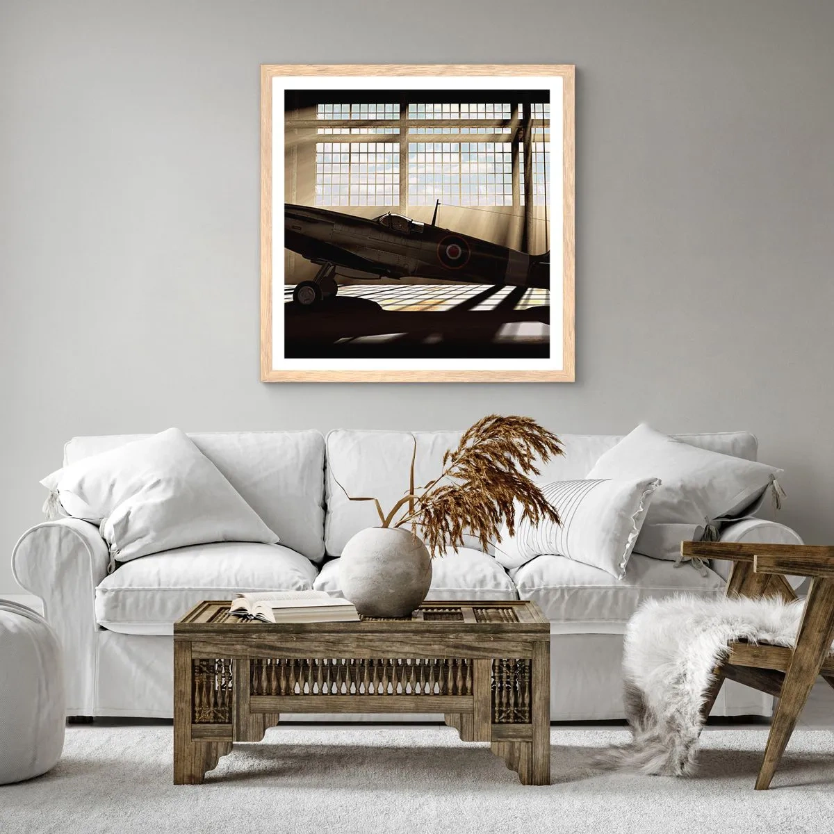 Affisch i ram av ljusek - Kämpens vila - 50x50 cm