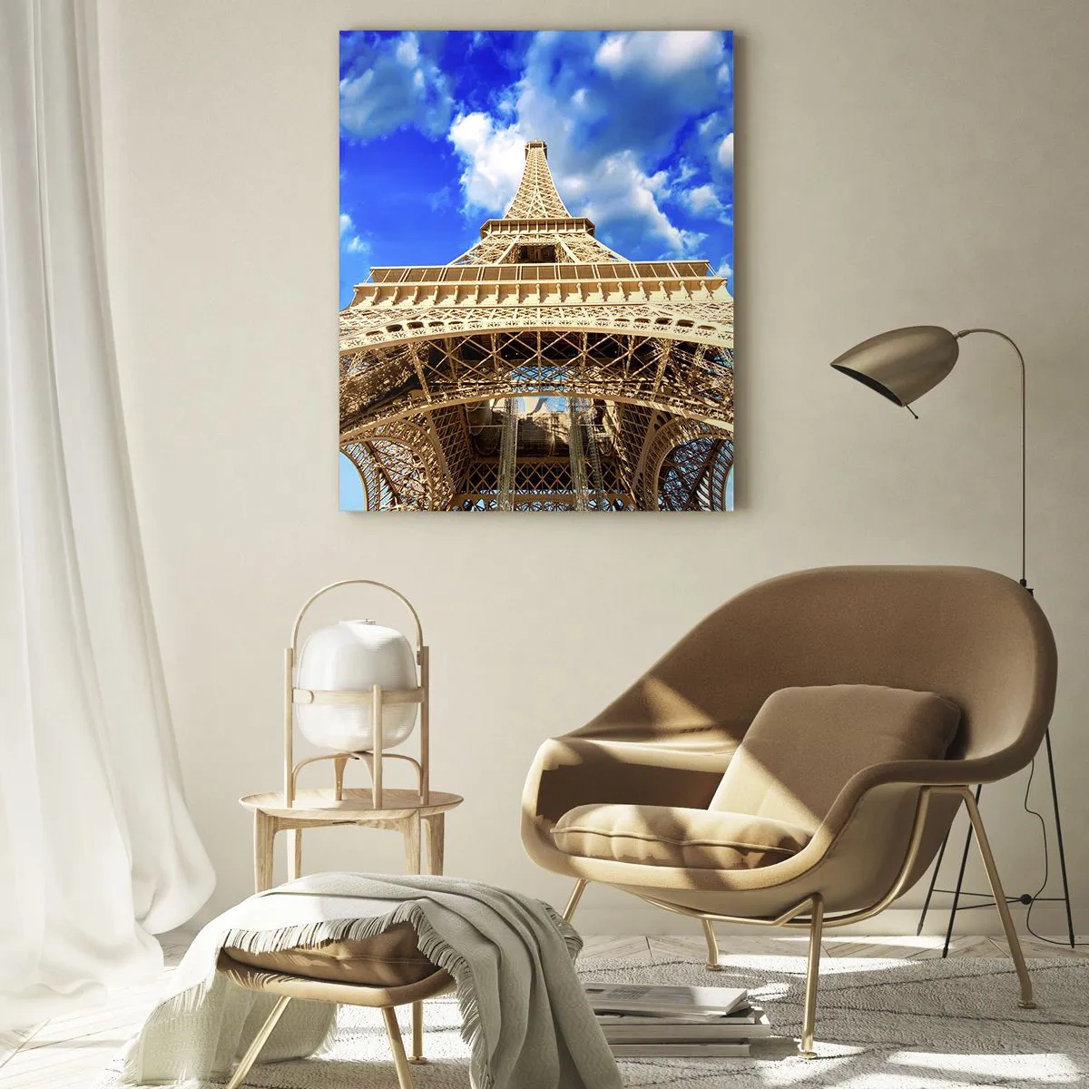 Glastavla - Bild på glas - Nå himlen och molnen - 50x70 cm