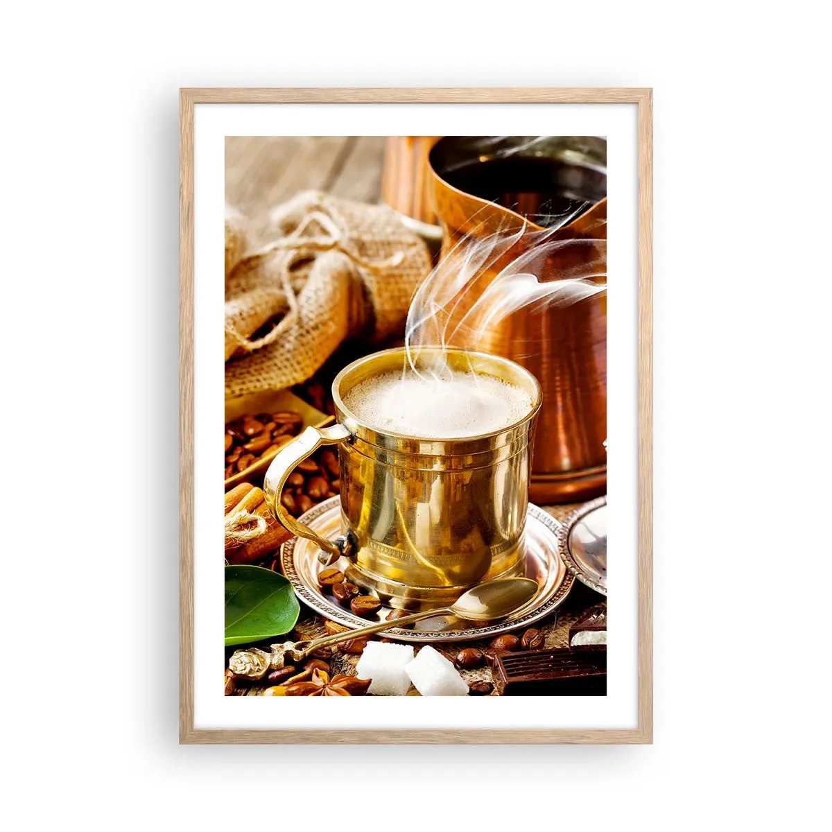 Affisch i ram av ljusek - Ha en trevlig dag! - 50x70 cm