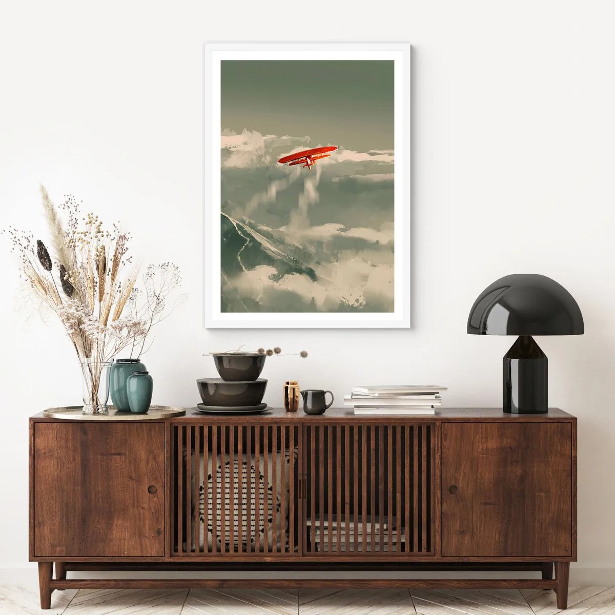 Affisch i vit ram - Orädd pionjär - 30x40 cm