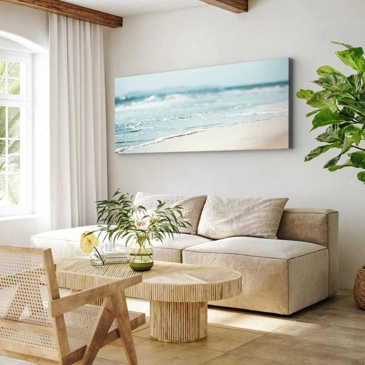 Canvastavla - Bild på duk - Värme och brus - 120x50 cm