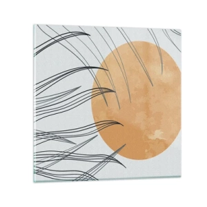 Glastavla - Bild på glas - Alltid mot solen - 30x30 cm