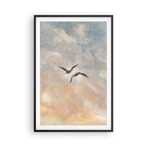 Affisch i svart ram - Dans på himlen - 61x91 cm