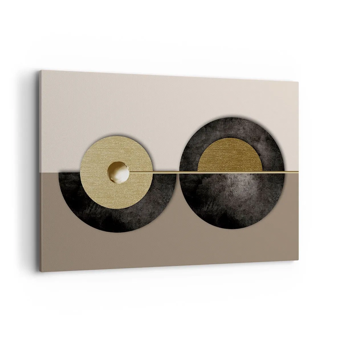 Canvastavla - Bild på duk - Variationer runt en cirkel - 100x70 cm