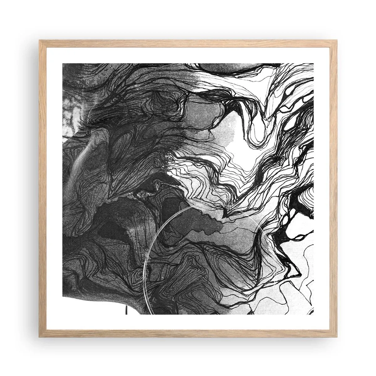 Affisch i ram av ljusek - Tilltrasslad i drömmarna - 60x60 cm