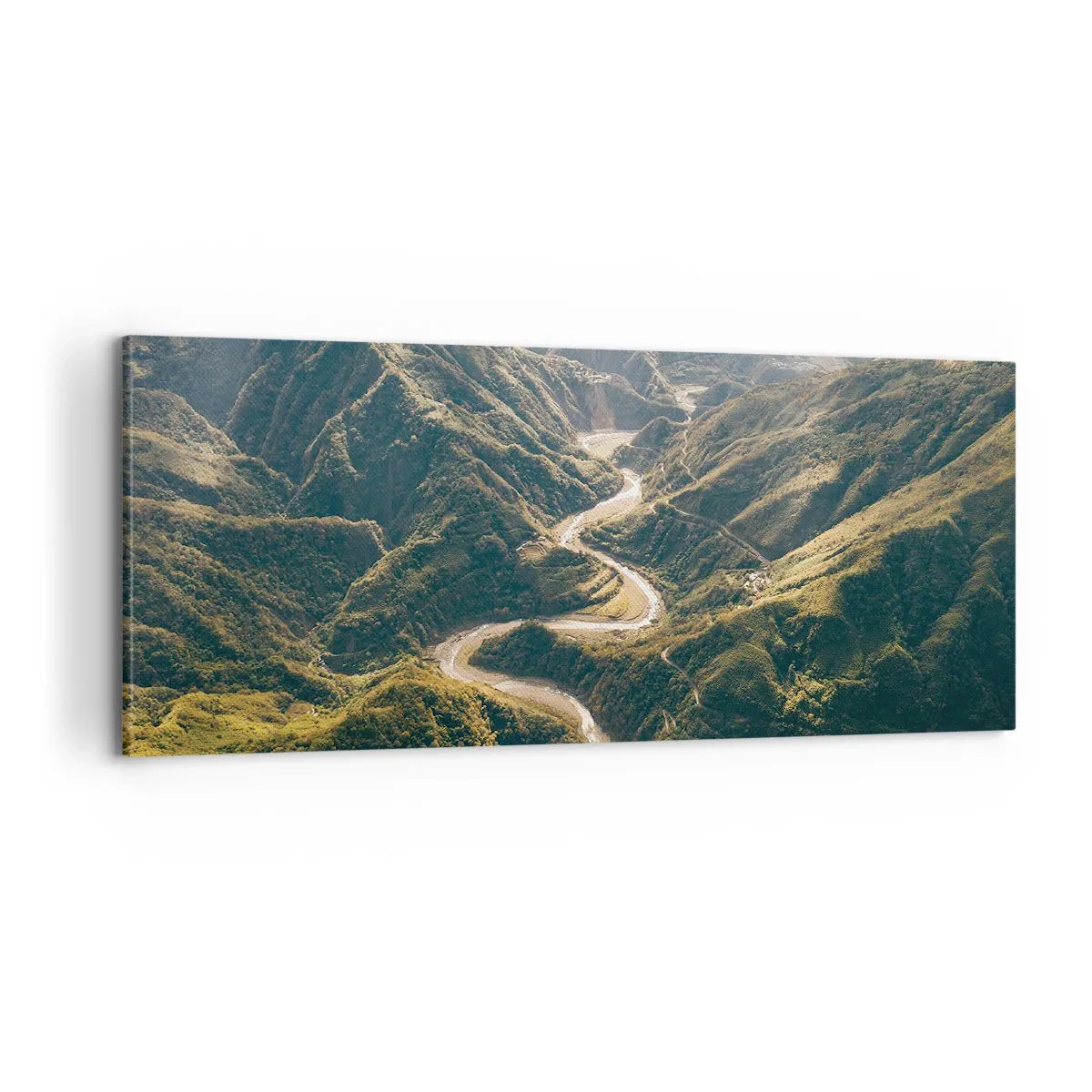 Canvastavla - Bild på duk - Direkt från fjällens hjärta - 100x40 cm