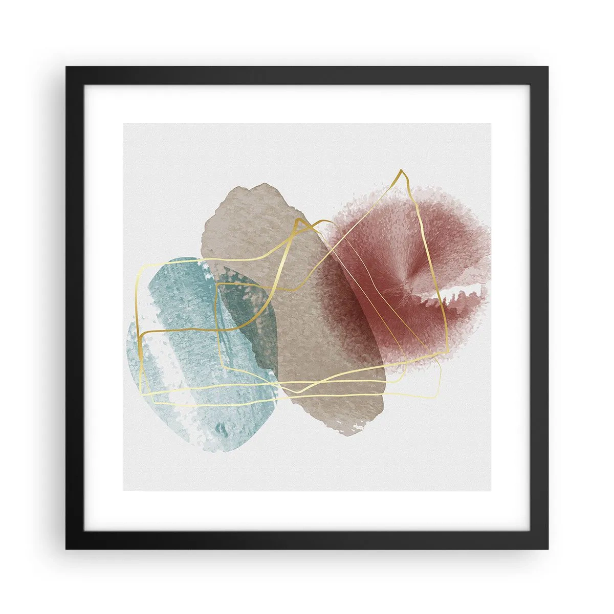 Affisch i svart ram - Rummets pärlor - 40x40 cm