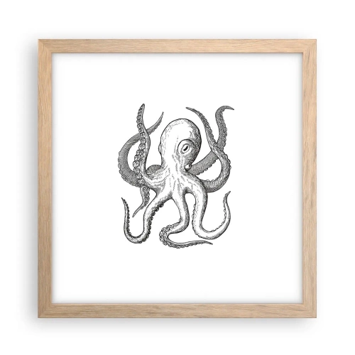 Affisch i ram av ljusek - Dansar med vågorna - 30x30 cm