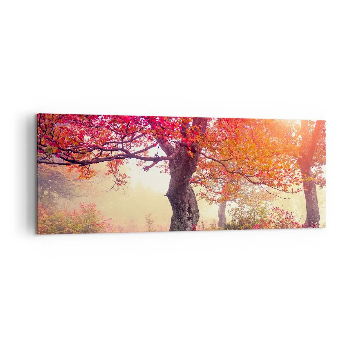 Canvastavla - Bild på duk - Våldsam blommande - 140x50 cm