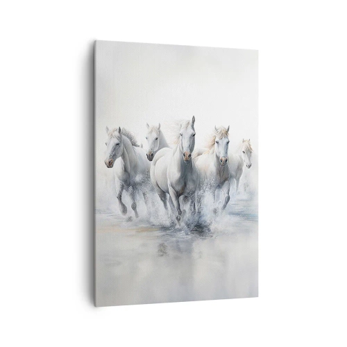Canvastavla - Bild på duk - Vit magi - 70x100 cm