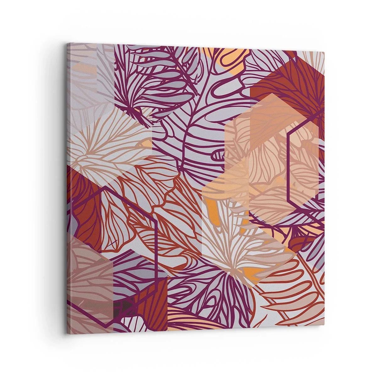 Canvastavla - Bild på duk - Ett möjligt förhållande mellan geometrin och naturen - 60x60 cm