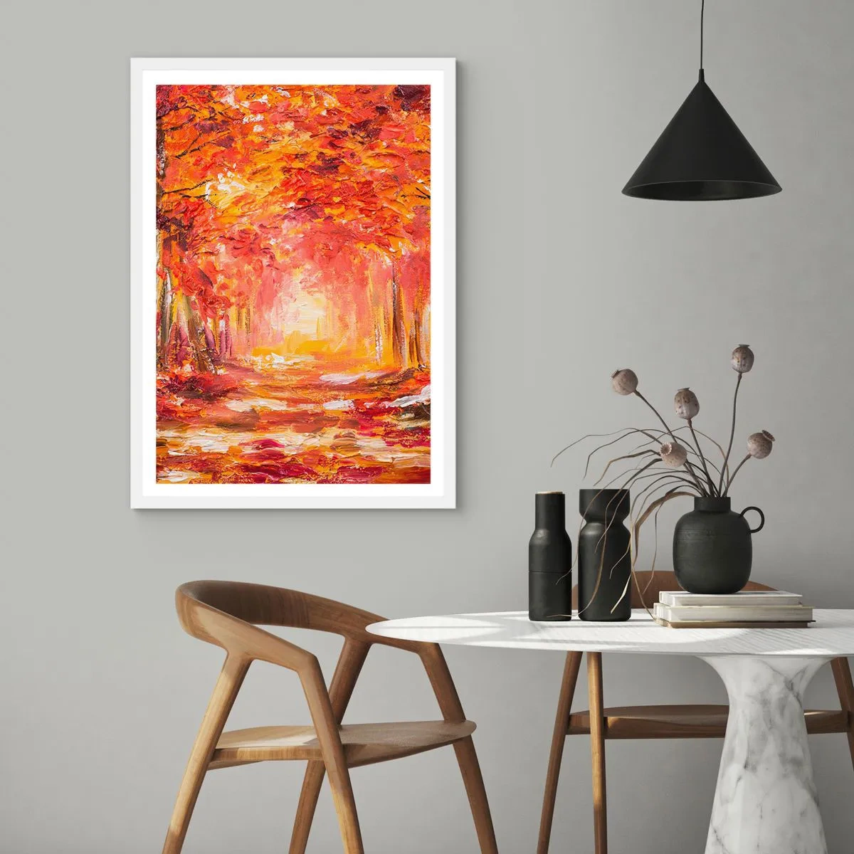 Affisch i vit ram - Kopparskog - 61x91 cm