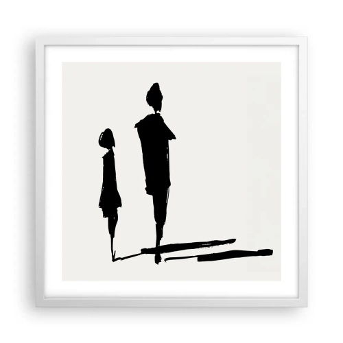 Affisch i vit ram - Säkert tillsammans? - 50x50 cm